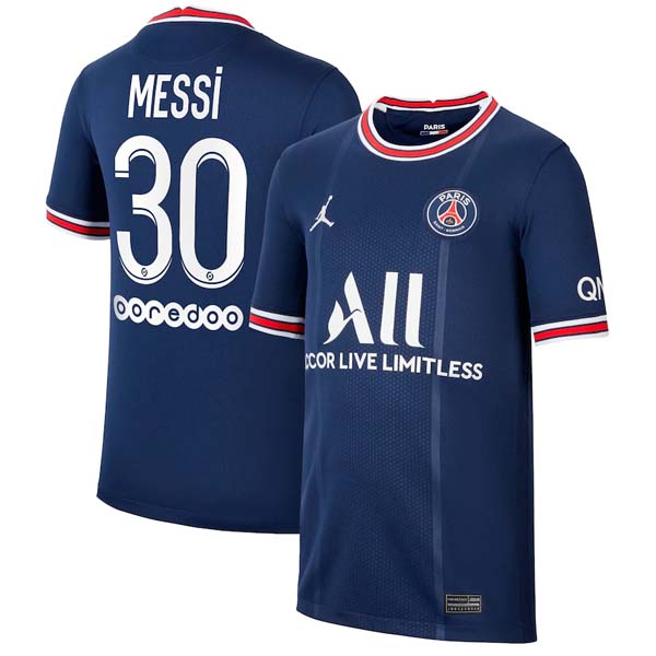 Camiseta Paris Saint Germain NO.30 Messi Primera Equipación 2021-2022 Azul